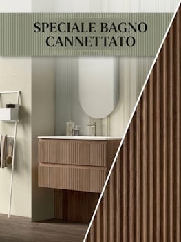 Bagno moderno con ante cannettate